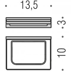 Colombo Look Мыльница подвесная, цвет: белый матовый/матовое стекло