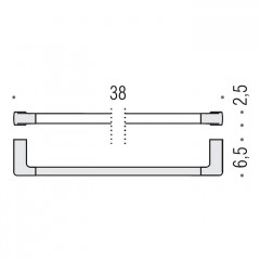 Colombo Lulu Полотенцедержатель 38 см, цвет: PVD золото