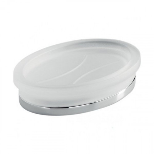 Colombo Land Мыльница настольная, цвет: хром/матовое стекло