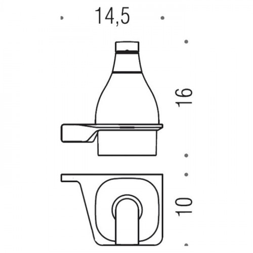 Colombo Alize Дозатор для жидкого мыла, Sx, подвесной, цвет: хром/матовое стекло