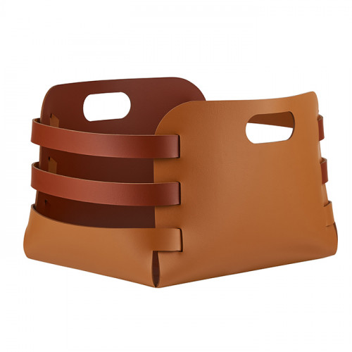 Colombo Adj Корзина Riga,27x36H25 см, цвет: коньяк/бордо