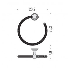 Colombo Hermitag Полотенцедержатель-кольцо, цвет: хром