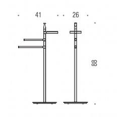 Colombo Planets Стойка 88 см, цвет: хром