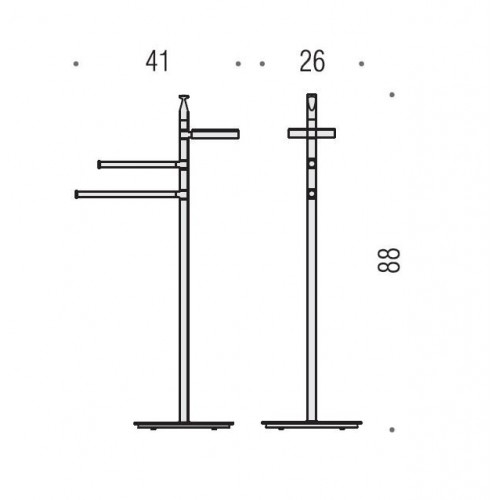 Colombo Planets Стойка 88 см, цвет: хром