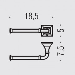 Colombo Portofino Держатель туалетной бумаги, подвесной, SX, цвет: хром