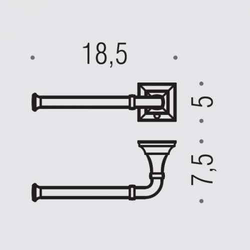 Colombo Portofino Держатель туалетной бумаги, подвесной, SX, цвет: хром
