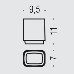 Colombo Time Стакан настольный, матовое стекло