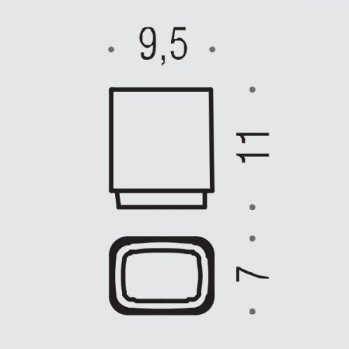 Colombo Time Стакан настольный, матовое стекло