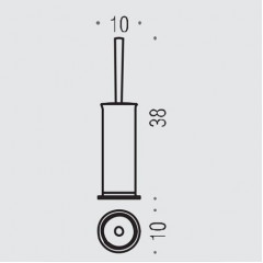 Colombo Link Туалетный ершик напольный, цвет: хром/матовое стекло