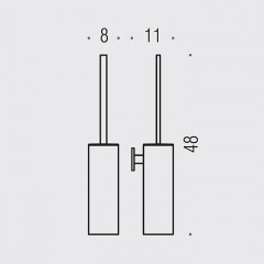 Colombo Look Туалетный ёршик, подвесной, пластик, цвет: PVD Vintage