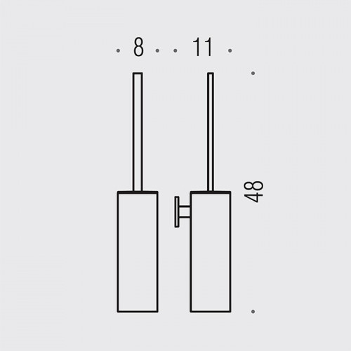 Colombo Look Туалетный ёршик, подвесной, пластик, цвет: PVD Vintage