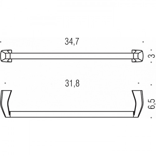 Colombo Road держатель для полотенца-34,7см, цвет: хром/карбон