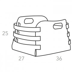 Colombo Adj Корзина Riga,27x36H25 см, цвет: коньяк/бордо