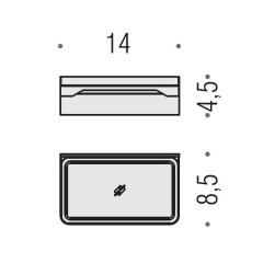 Colombo Forever Мыльница подвесная, цвет: хром/матовое стекло