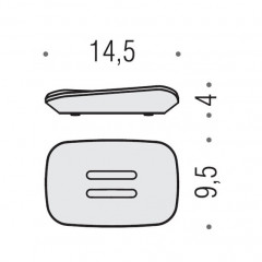 Colombo Alize Мыльница настольная, цвет: хром