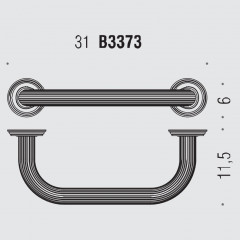Colombo Hermitag Поручень для ванны, 31 см, цвет: хром