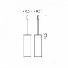 Colombo Plus Туалетный ёршик, напольный, цвет: чёрый матовый