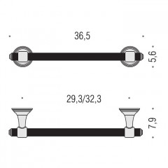 Colombo Hermitag Полотенцедержатель 36.5 см, цвет: античная бронза