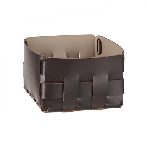 Colombo Adj Корзинка Mini Bottega, 19x19H13 см, цвет: шоколад/капучино