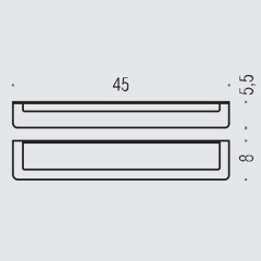 Colombo Over Полотенцедержатель 45 см, цвет: матовая сталь