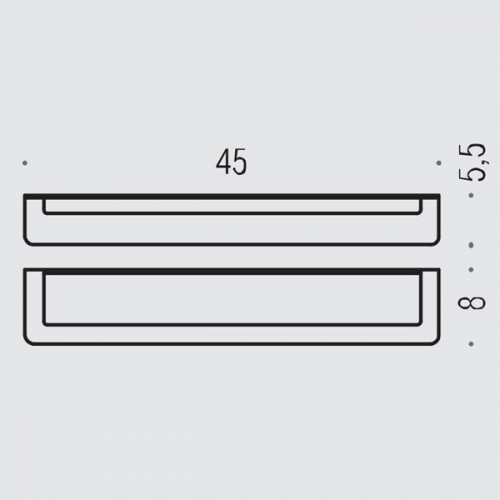 Colombo Over Полотенцедержатель 45 см, цвет: матовая сталь