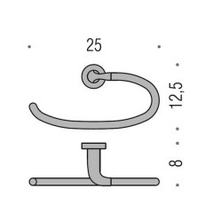 Colombo Basic Полотенцедержатель с закругленными краями, цвет: хром