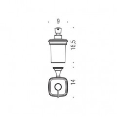 Colombo Portofino Дозатор для жидкого мыла, подвесной, цвет: хром/матовое стекло