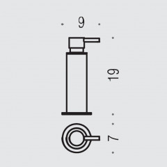Colombo Plus/Mini Дозатор для жидкого мыла настольный, металлический, цвет: хром