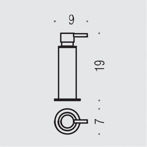 Colombo Plus/Mini Дозатор для жидкого мыла настольный, металлический, цвет: хром
