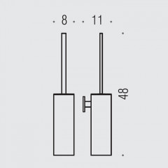 Colombo Look Туалетный ёршик, подвесной, пластик, пластик, цвет: PVD Vintage