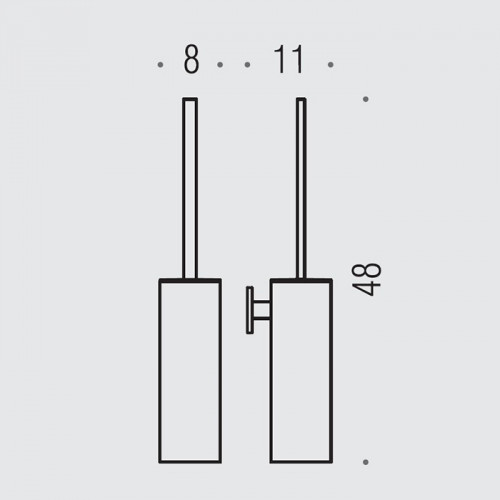 Colombo Look Туалетный ёршик, подвесной, пластик, пластик, цвет: PVD Vintage