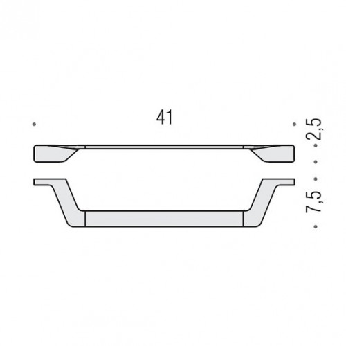 Colombo Alize Полотенцедержатель 41 см, цвет: хром