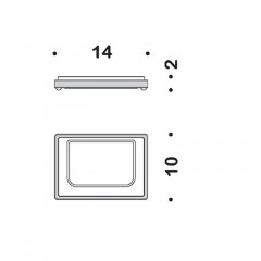 Colombo Look Мыльница, цвет: хром/матовое стекло