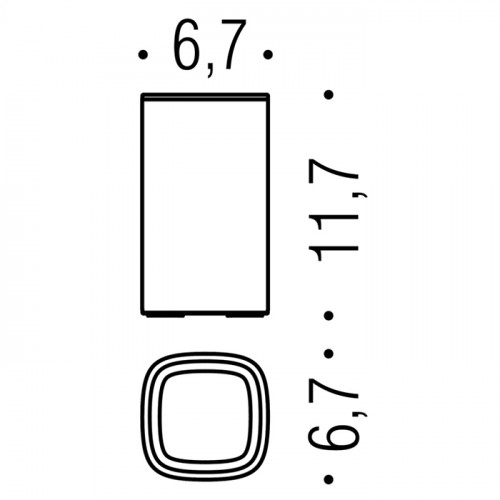 Colombo Trenta Стакан настольный, цвет: черный матовый