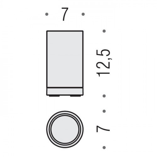 Colombo Nordic Стакан настольный, , цвет: хром/черная керамика