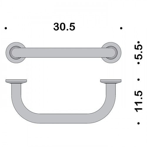 Colombo Units Поручень для ванны, подвесной, цвет: хром