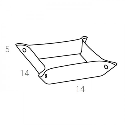 Colombo Adj Мелочница, 20x14H5 см, цвет: шоколад/капучино