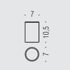 Colombo Plus/Mini Стакан настольный, металлический, цвет: PVD нержавеющая сталь