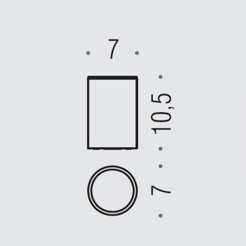 Colombo Plus/Mini Стакан настольный, металлический, цвет: PVD нержавеющая сталь