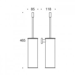 Colombo Plus Туалетный ёршик, подвесной, цвет: PVD графит матовый