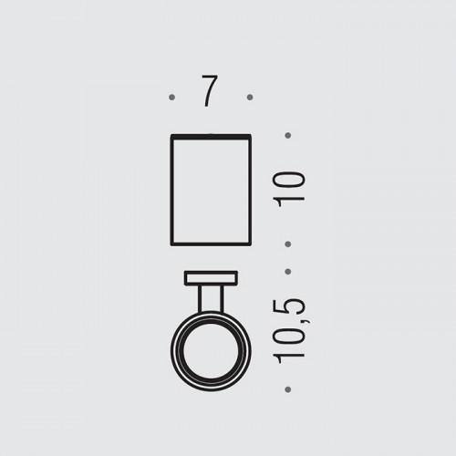 Colombo Plus Стакан металлический, подвесной, цвет: PVD золото матовое