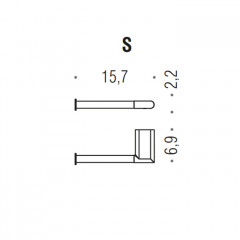 Colombo Mini Бумагодержатель SX, цвет: PVD нержавеющая сталь