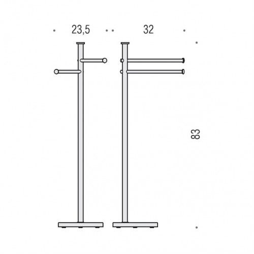 Colombo Plus Стойка 83 см, цвет: хром