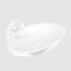 Colombo Plus Мыльница металлическая, подвесная, цвет: белый матовый