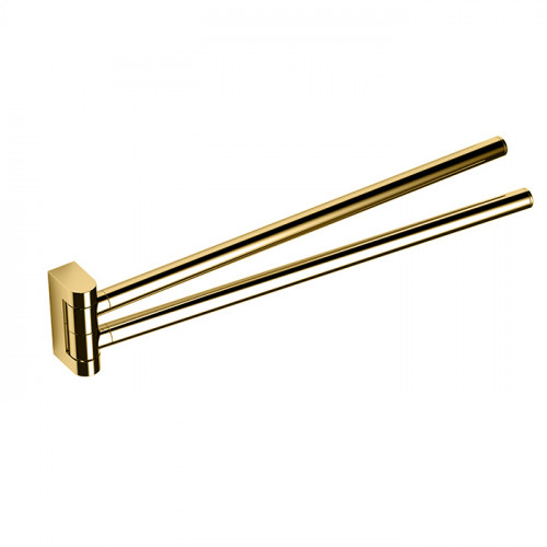 Colombo Mini Двойной держатель полотенца 34*6,1cм , цвет: PVD золото матовое