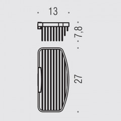 Colombo Angolari Полка металлическая 27*13*h7.8см, цвет: хром