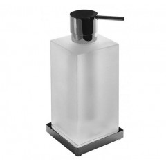 Colombo Look Дозатор для жидкого мыла, настольный, цвет: хром/матовое стекло