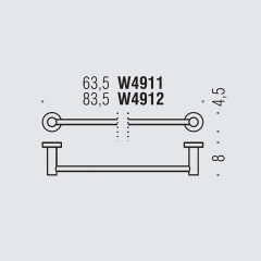 Colombo Plus Полотенцедержатель, 635мм, цвет: чёрный матовый