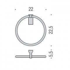 Colombo Luna Полотенцедержатель, цвет: хром