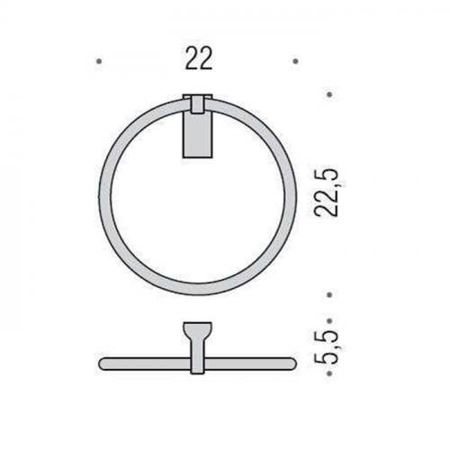 Colombo Luna Полотенцедержатель, цвет: хром